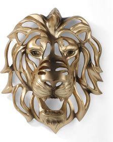 Gold Animal Head Wall Decor Wall Sculpture Home Decor Statue for Living Room Office Bedroom Modern Decor for Men Women
